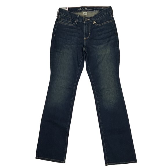 Eddie Bauer Jeans Women 2‎ (28x32.5) Boot Cut Curvy Through Hip Mid Rise Blue - Picture 1 of 16